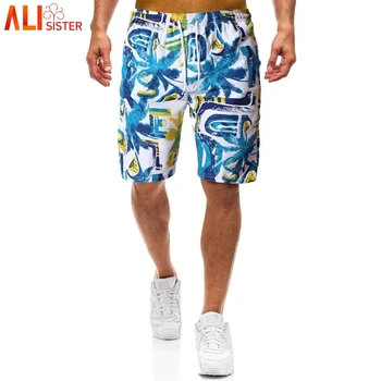 

Print Men's Shorts Summer Beach Shorts Casual Male Trunks Mens Board Shorts Homme Short Pants Pantalon Deporte Corto Hombre