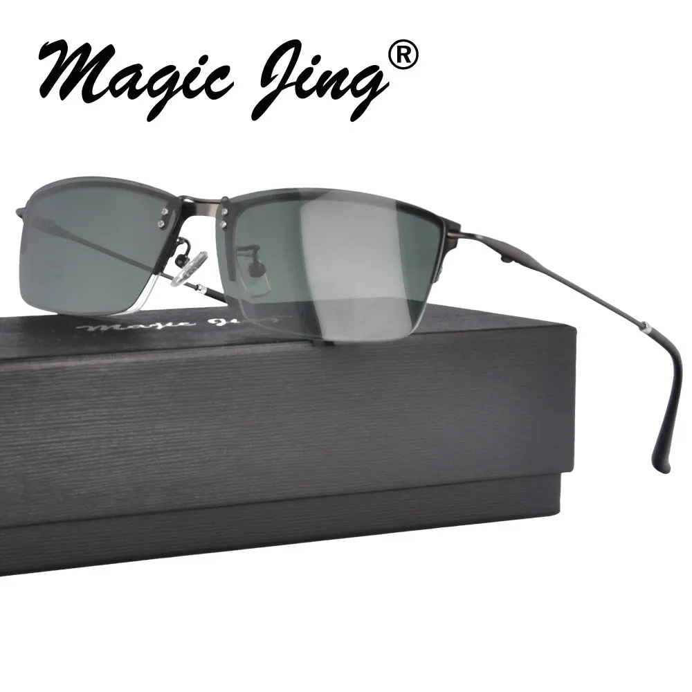 Мужские солнцезащитные очки с клипсой Magic Jing поляризационные в металлической