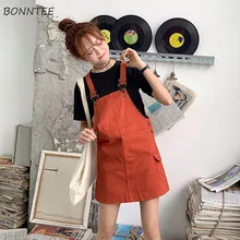 Юбки женские летние шикарные универсальные простые Kawaii Harajuku Ulzzang Женская юбка элегантная имперская однотонная Повседневная Корейская консервативная стильная