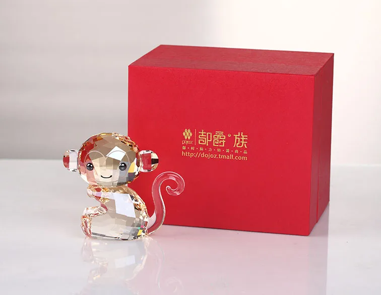 

WOW # best gift # Wedding & Engagement Birthday Party Christmas Anniversary Handicraft 3D color crystal art Monkey sculpture