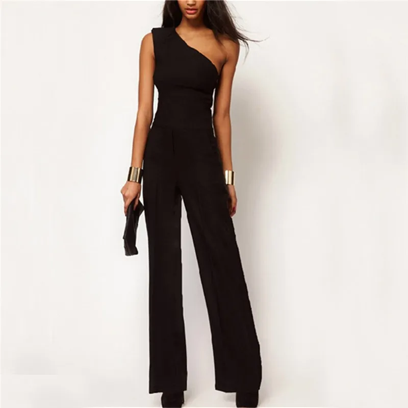 ᗑSexy One Off Shoulder ︻ Jumpsuit Jumpsuit Elegant Women Summer ( ^ ^)っ