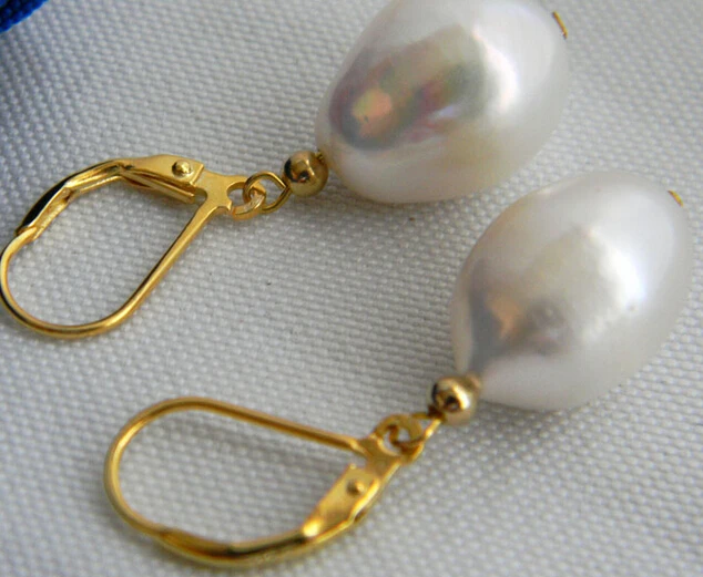 hot sell new - -hot 12526 White Rice Freshwater Pearl Dangle Earring