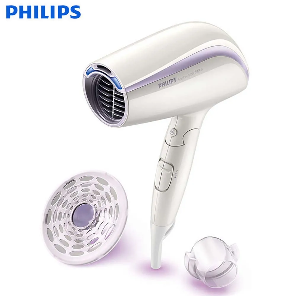 Philips Фен BHC203/05 домашняя отрицательная ионизация волос уход с высокой мощностью складной холодный горячий воздух постоянная температура 6 передач - Цвет: Белый