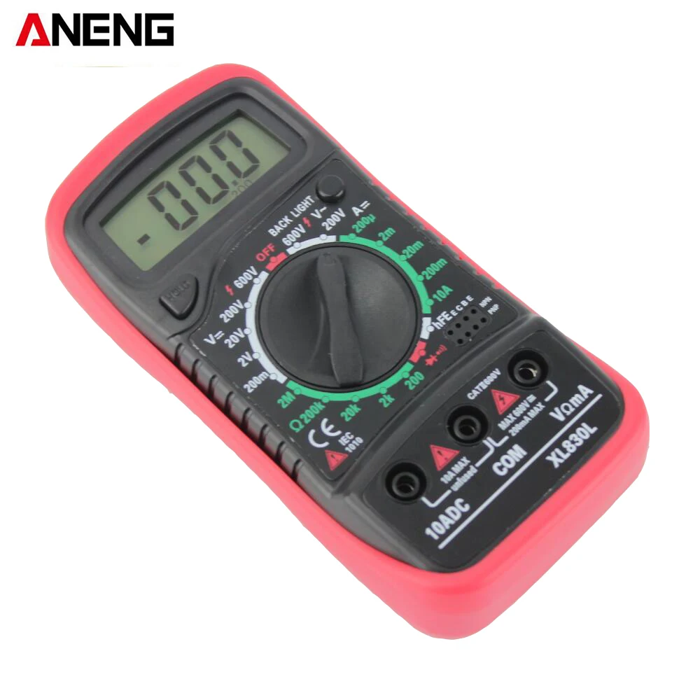 

NEW XL830LHandheld Tester Meter Digital LCD Multimeter Voltmeter Ammeter AC DC Ohmmeter Volt Tester Test Current Multitester