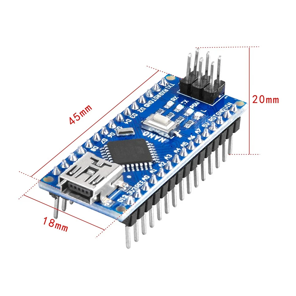 Плата микроконтроллера Mini Nano V3.0 ATmega328P плата USB для Arduino CH340/ATmega328P с