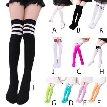 

Kids Girls Autumn Long Tube Bright Sweet Candy Color Child Princess Thigh High Stockings School Student Over Knee Hosier