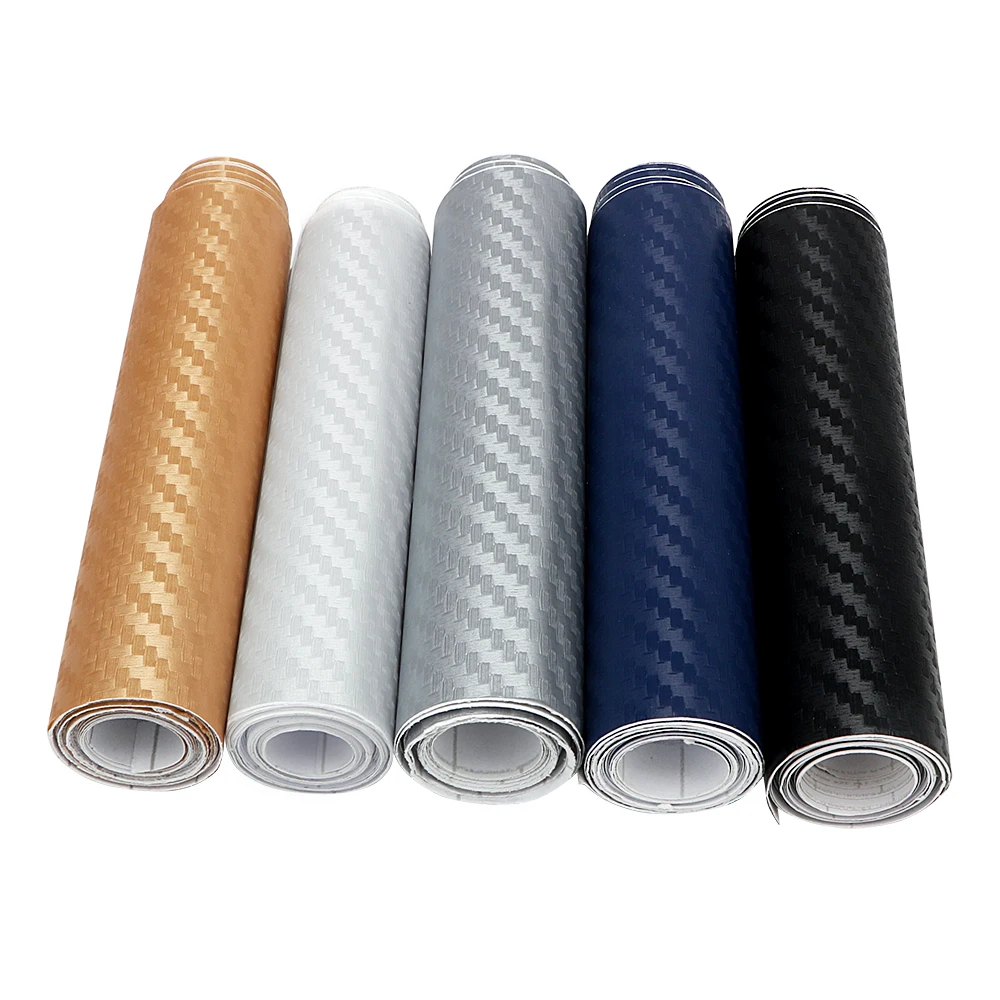 

LEEPEE 3D Car Stickers 10cm x 127cm Carbon Fiber Exterior Accessories Protective 5 Colors Car Styling Tint Vinyl Film