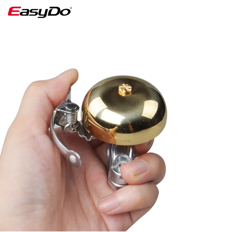 EasyDo Bike Bell Mountain Road Bicycle Bell Cycling Handlebar Pure Copper Horn Ring Gloden Vantage Sound Alarm MTB Accessor