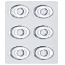 Круглая наклейка на заднюю часть обуви, мягкие силиконовые гелевые подушечки для пальцев ног, мгновенные подушечки, пластырь для ухода за ногами, рельефные стельки, подушечки, 6 шт