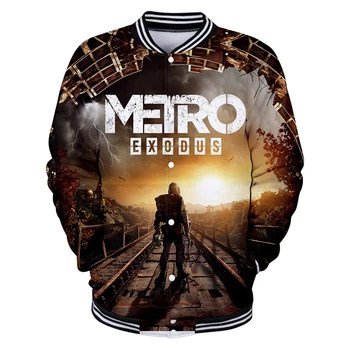 

2019 New Metro Exodus 3D Print Jacket Men Fashion Casual personality Baseball uniform Metro Exodus series Clothes Tops