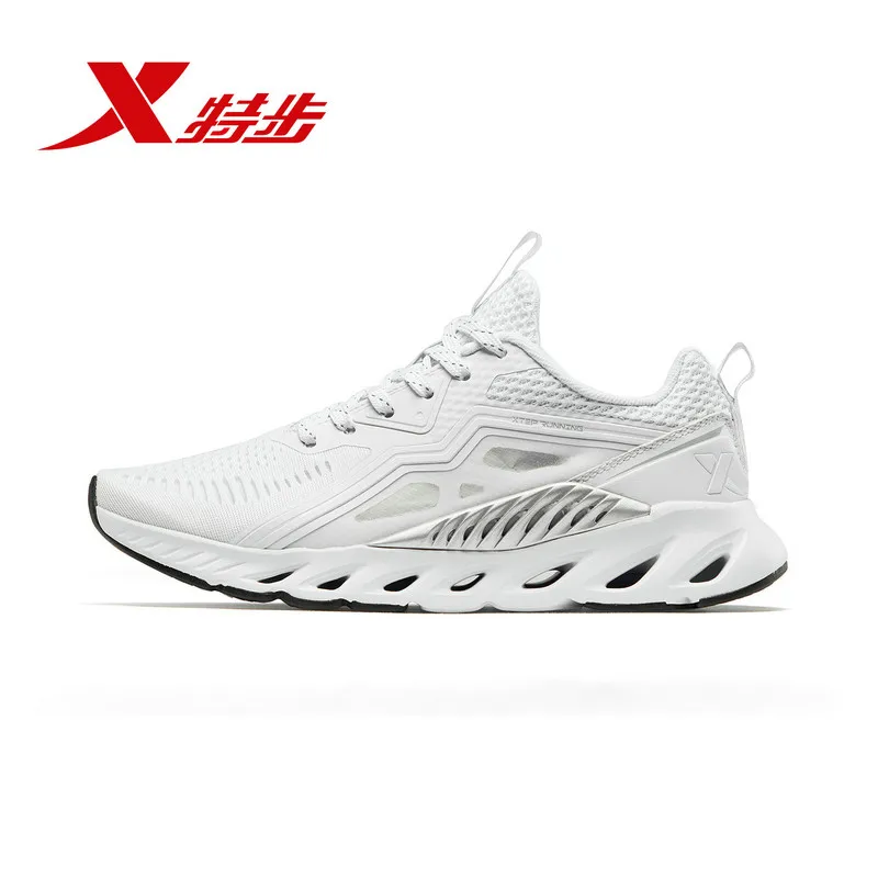 white Xtep X-FLOW, женская обувь для бега, дышащий светильник, сетчатая обувь для бега, кроссовки для женщин 881218119600 - Цвет: white