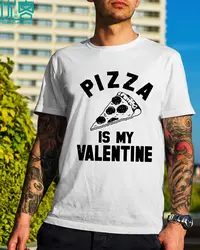 Gildan бренд piza Is My Valentine футболка 2019 Летняя мужская футболка с коротким рукавом