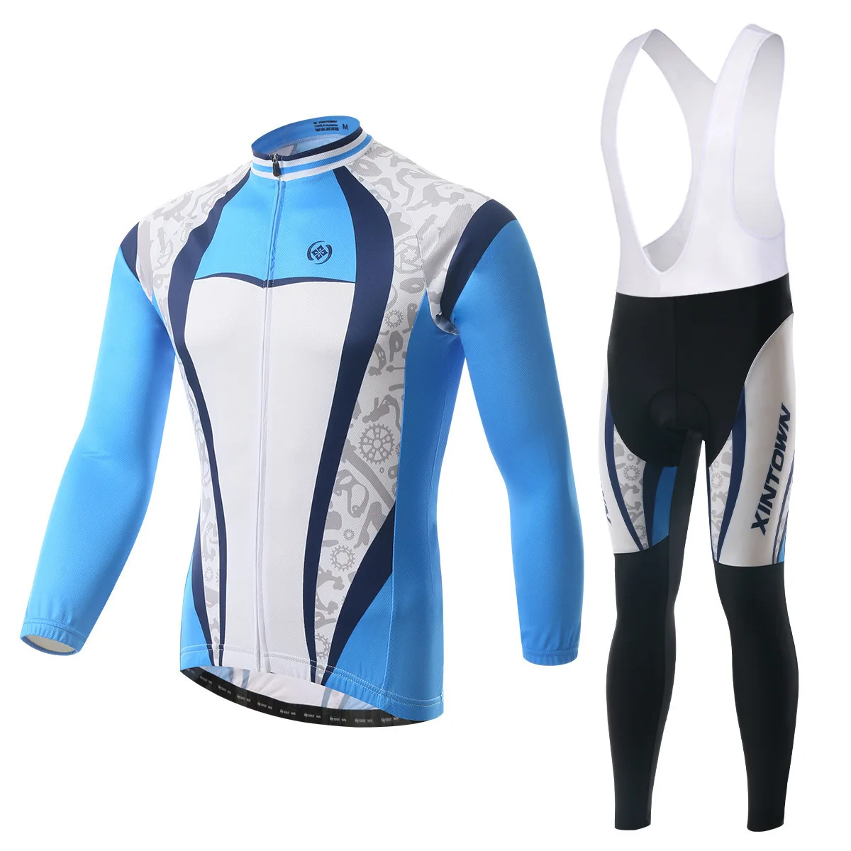 

BOODUN Blueprint Cycling Wear Straps Long Sleeve Suit Bicycle Serve Catch Down Windbreak Keep Warm Function Underwear
