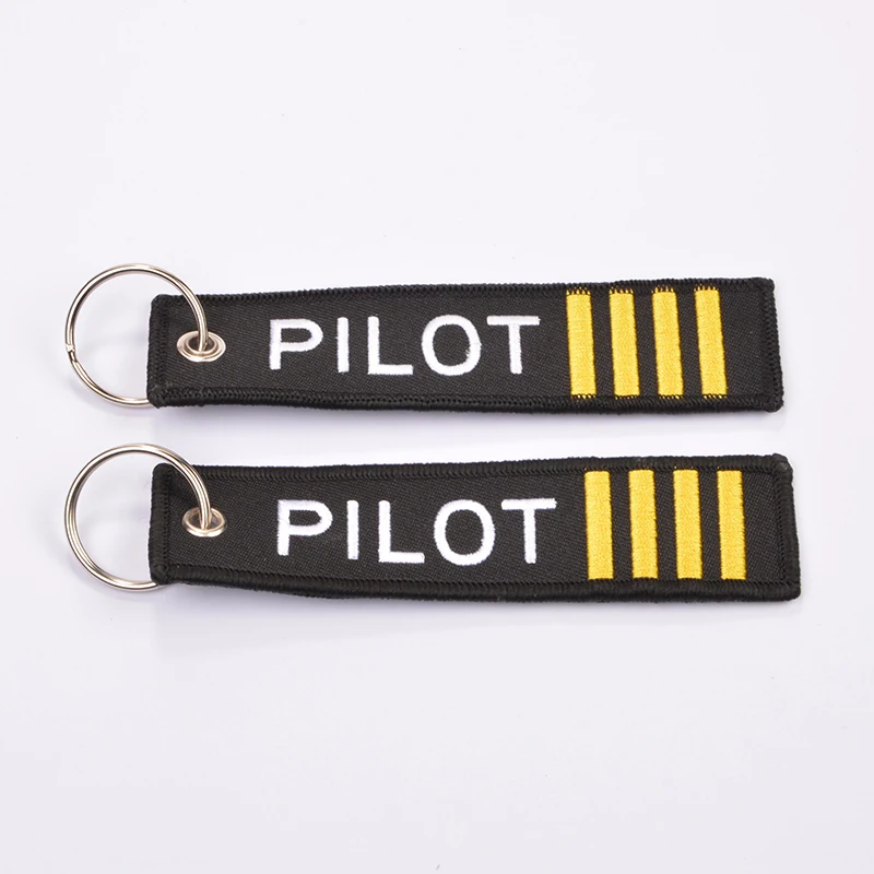 

3 PCS/LOT Chaveiro Key Chain Jewelry Embroidery Aviation Gift Key Tag Key Ring Chain for Car Key Label Chaveiros Atacado Pilot