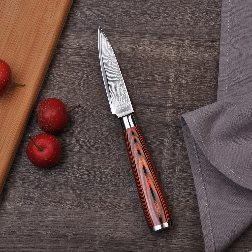 SUNNECKO 3.5" Paring Knife 73 Layers Damascus Steel Japanese VG10 Core