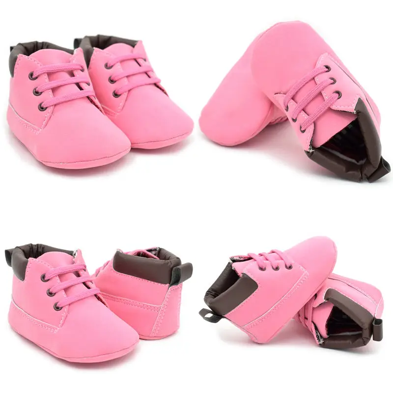 Милый младенческой малыша девушка кроватка детская обувь ботинки мягкая подошва ботинки martin Мокасины - Цвет: as pics