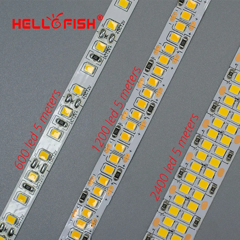 Светодиодный полосы света 2835 12V SMD 600 1200 2400 светодиодные чипы ленты 480 светодиодный