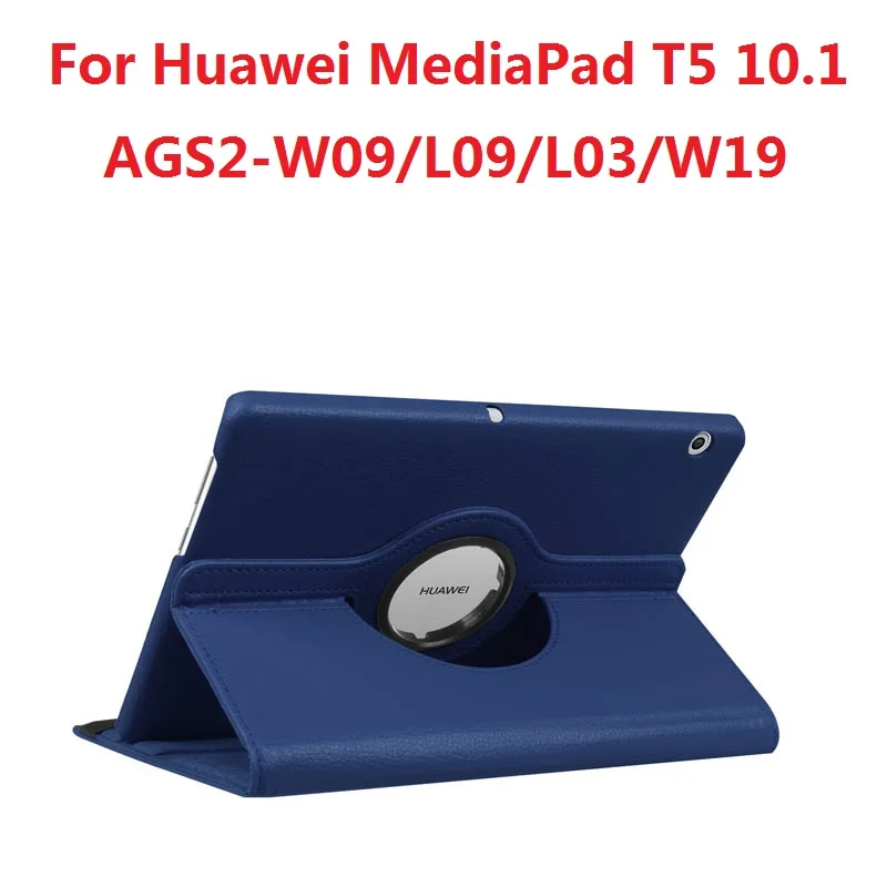 Чехол для huawei MediaPad T3 10 T5 M2 M3 Lite 10,1 M5 Por 10,8 Flio из искусственной кожи, чехол для планшета huawei Honor Play Pad 2 9,6 - Цвет: T5 10.1 Blue