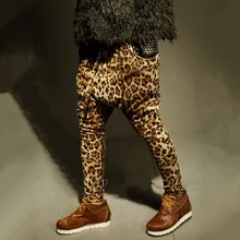 27-44 новая мужская одежда модная певица диджей индивидуальность улица Леопард Альтернативная шаровары брюки плюс размер костюмы