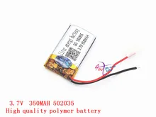 3.7V lithium polymer battery 502035 052035 350MAH small toys MP3 recorder Liter energy battery