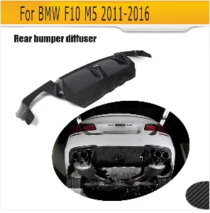 Для 5 серии Прямой задний бампер из углеродного волокна спойлер диффузор для BMW F10 M5 Sedan 2012- Черный FRP