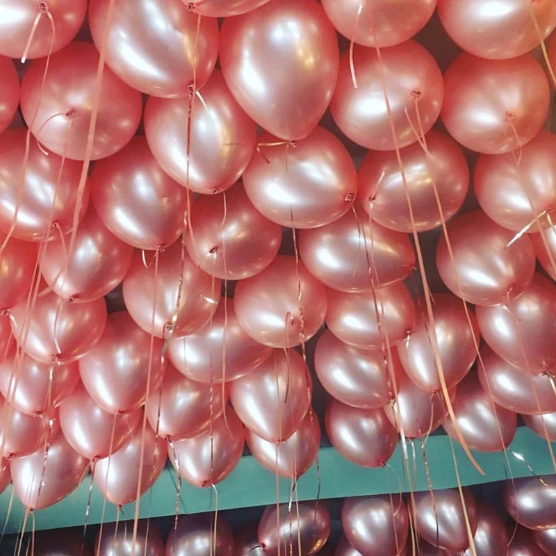 

100pcs/lot 12inch Rose Gold Champagne Gold Balloons Latex Helium Balls Wedding Birthday Party Supplies Foil Valentine's Day