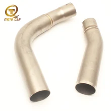 Motorcycle Exhaust Muffler Mid Tube Modified Slip on Link Pipe Escape Moto Clamp for Yamaha YZF R1 2009 2010 2011 2012 2013 2014 motorcycle exhaust modified scooter clamp on motorbike mid pipe slip on muffler exhaust mid pipe for yamaha mt 07 mt07 mt 07