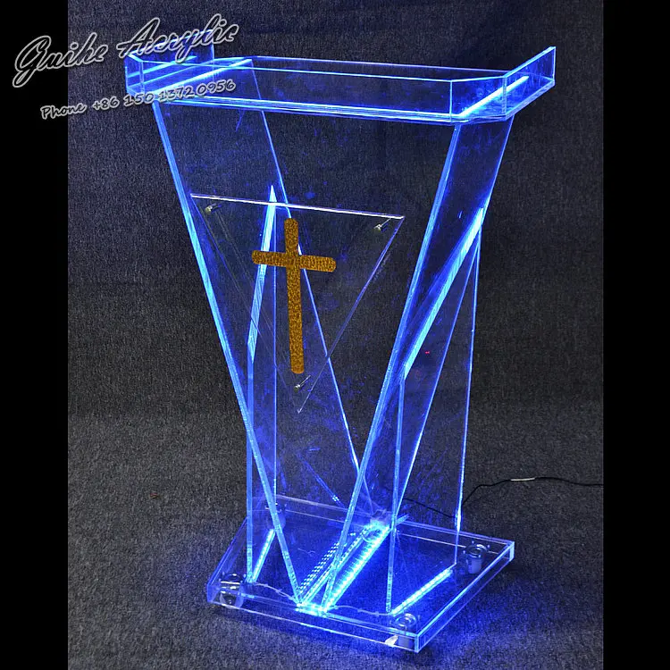 Custom Event Podium Lectern Sign (Custom Event Sign) with a Remote Control to Control the Speed of the Lights, Colors Selection