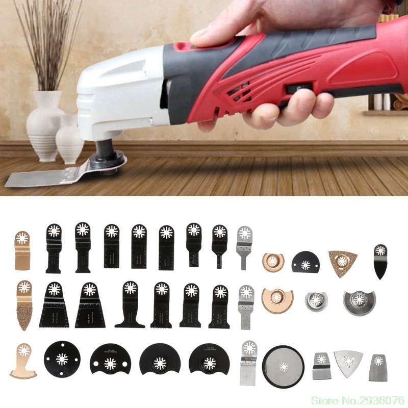 

New Arrival 34Pcs Oscillating Multi Tool Saw Blades Accessories kit For Fein Dremel Bosch Drop Shipping Support