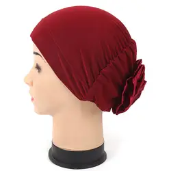 Мусульманское Молитвенные шляпы женские экзотические wrap покрытия Шляпа Сплошной растягивается платок Кепки Исламская Головные уборы