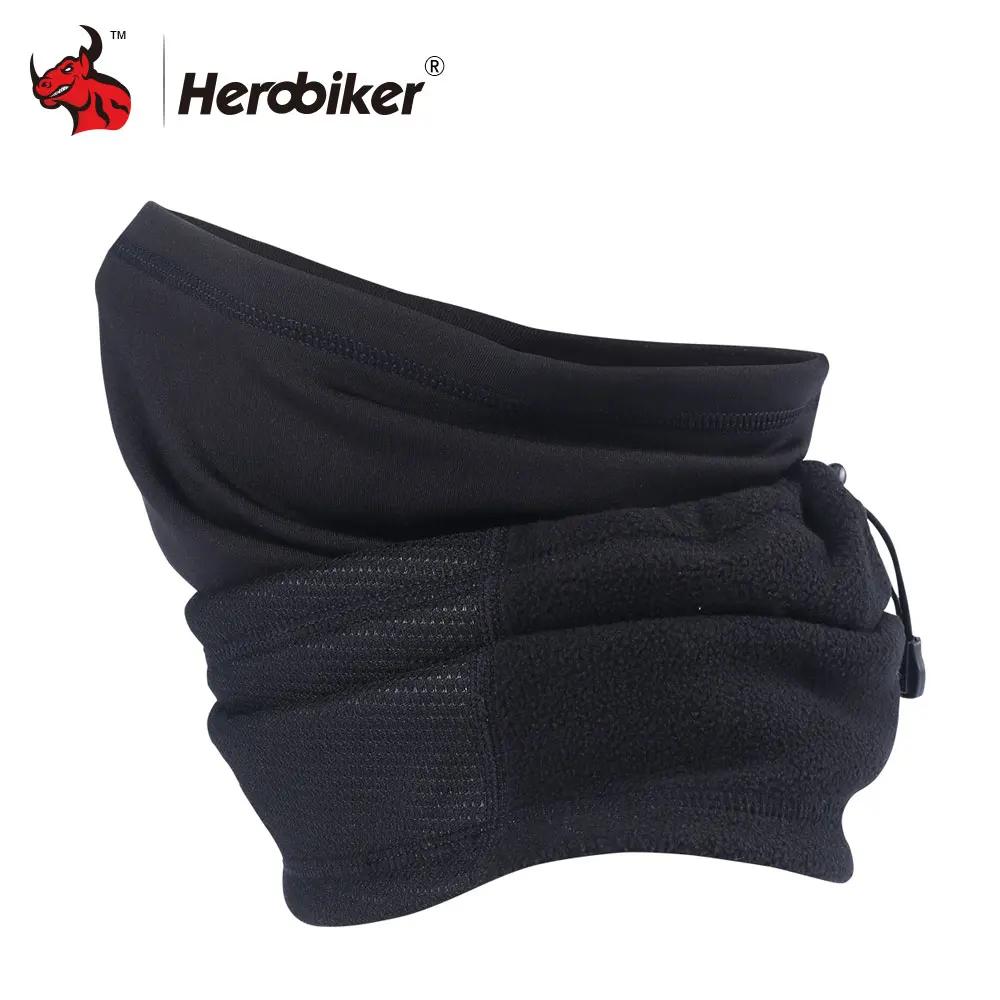 HEROBIKER мотоциклетная маска для лица, Зимняя Теплая Флисовая Балаклава, шапка с капюшоном, велосипедная штормовка, маска для лица, Мужская Флисовая мотоциклетная маска