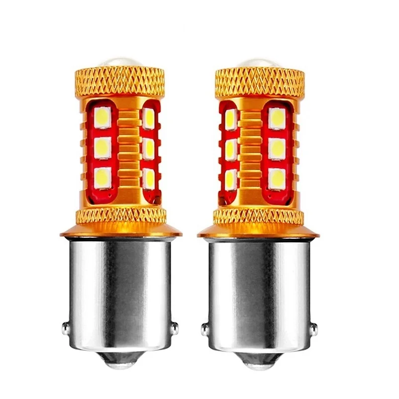 

2pcs P21W 1156 BA15S 7506 1000Lm 3030 LED Car Backup Reverse Light Auto Direction Indicator Bulb DRL Lamp Red Yellow Amber White