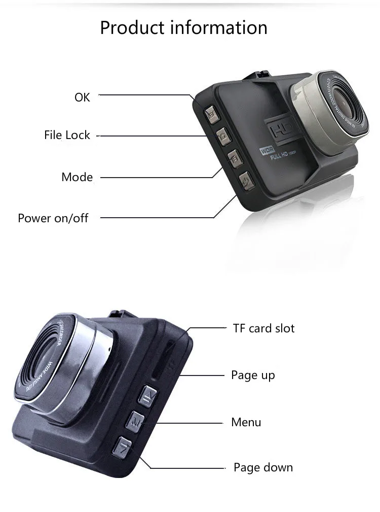 3-дюймовый тире Камера Видеорегистраторы для автомобилей rigister 1080P Dash Cam видео рекордер видео регистратор dvr для вождения Запись автомобильный детектор