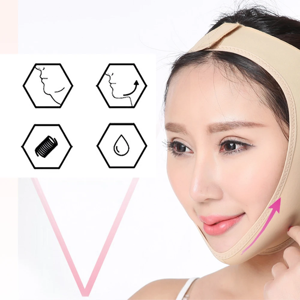 V-Line Face lifting for woman beauties face slimmer chin lift bandage V-ShapeBreathable Lifting Firming Thin Reduce Double Chin