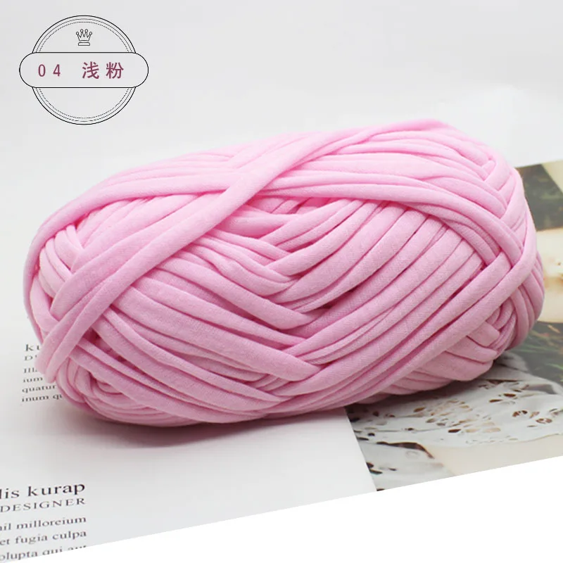 1 шт = 100 г плотная ткань, пряжа, ручная вязка крючком, сделай сам, подушка, одеяло, ткань, полоса для сумок - Цвет: 4 light pink