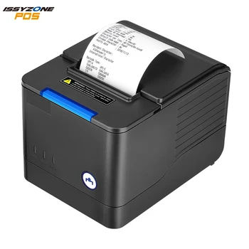 

IssyzonePOS 3 inch Printer Thermal Receipt 80mm POS Printer Supermarket Kitchen Store USB Ethernet Alarm Queue Order For Windows