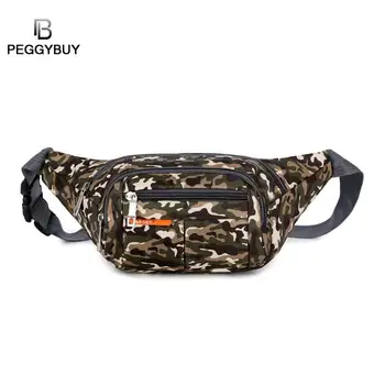 

Women Men Casual Fashion Waterproof Camo Print Chest Bags Unisex Nylon Multi-function Waist Fanny Packs Chest Crossbody Bags