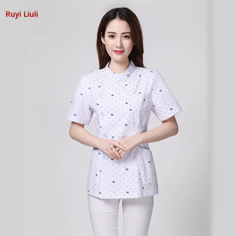 

Medical clothing white tops medical coat dental lab doctor uniform women male Pharmacies work clothes-ALX