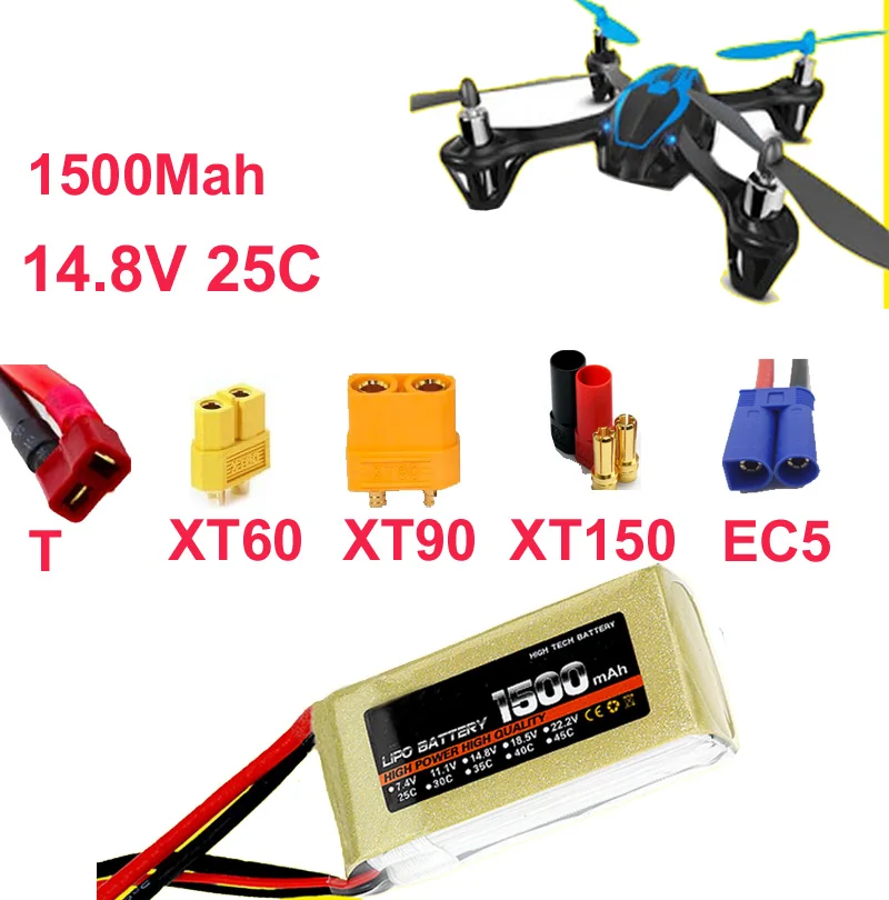 Обновленная батарея LiPo для дрона с высокой скоростью 25C 4S 14 8 в 1500 - Цена: 1 938,33 руб.