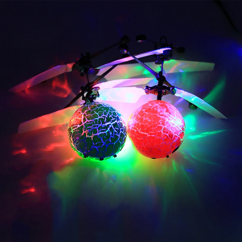 Flying Ball LED Luminous Kid Flight Balls Electronic Infrared Induction Aircraft Remote Control Toys Magic Sensing Helicopter