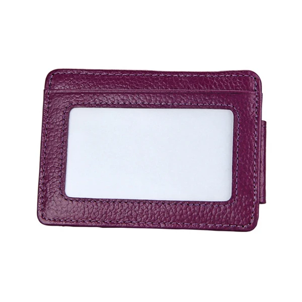 purple RFID кожа для мужчин кошелек сплошной мужской кошельки дизайнер клип кассовый держатель карты Чехол Мода Тонкий ID кредитной держатель для карт - Цвет: purple