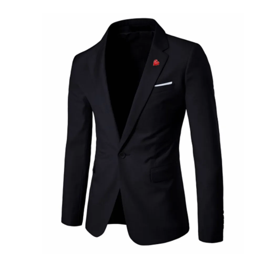 

suit jacket men blazer Stylish Casual Solid Blazer Business Wedding Party costume homme terno masculino d90719