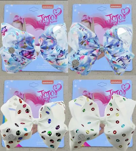 

NEW 8" Large Blue dreamy unicorn hair bow colorful skull bow Baby Hair Clip for Girls Bowknot Hairpin Handmade Hair Accessories