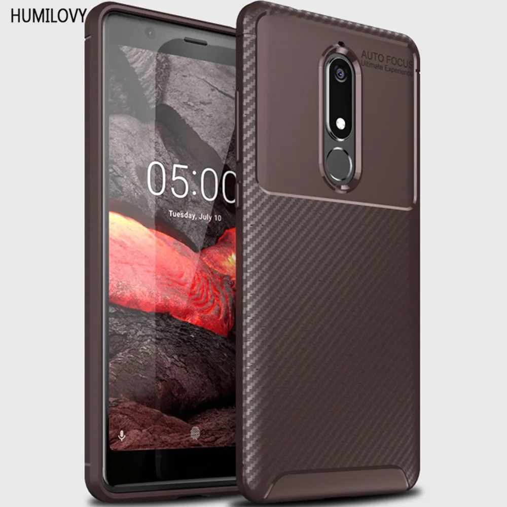 Для Nokia 5 1 чехол для 2018 Мягкий Силиконовый противоударный матовый TA-1061 TA-1075 Capa |