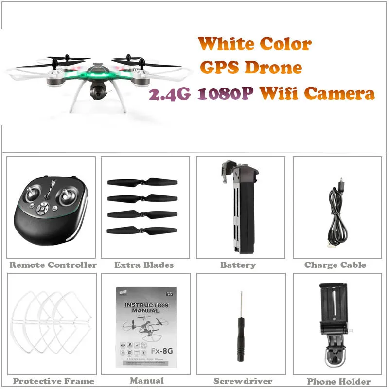 Gps Follow Me 2,4 г RC радиоуправляемые дроны Квадрокоптеры RC вертолет 1080 P wifi FPV камера gps авто ReturnAltitude Hover траектория полета - Цвет: GPS 1080P Camera
