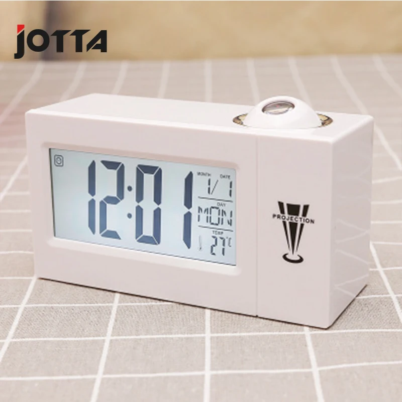 

Temperature electronic clock sleep alarm clock projection sound control LCD electronic alarm clock