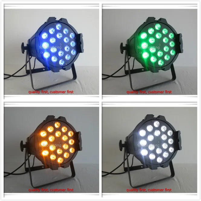 E-10Pcs led par light 18x15 Вт rgbwa 5 в 1 par led full color led par can light для dj disco свадебное сценическое освещение