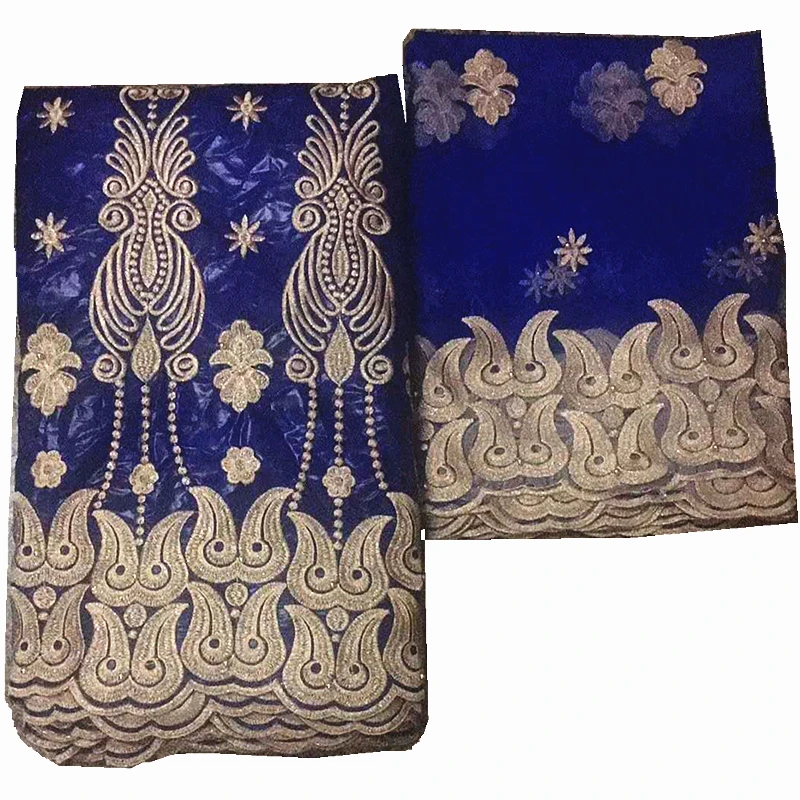 Синий Базен riche getzner с бисером африканская ткань bazin brode африканская кружевная ткань bazin с французским кружевом для женского платья