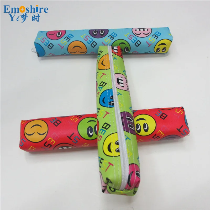 Emoshire Korean stationery cartoon smiley canvas pencil bag special expression stationery pencil pencils student pencil pencil pencil case (6)