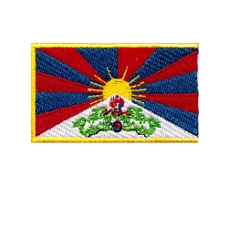 Популярный Вышитый Флаг патч, DIY для одежды из ткани пасты. Швы можно облепить и наклеить, персональный заказ - Цвет: Tibet